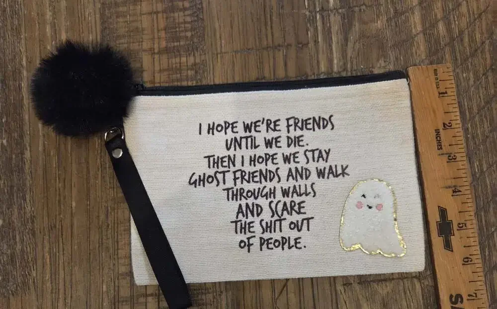 Funny Friends Bag, Makeup/Cosmetic Bag, Best Friends/Ghosts/Cute